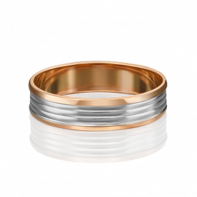 Обручальное кольцо из комбинированного золота Platina 01-5417-00-000-1111-39 01-5417-00-000-1111-39 фото