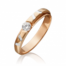 Золотое кольцо Platina 01-5422-00-501-1110-38 с фианитом 01-5422-00-501-1110-38 фото