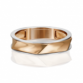 Обручальное кольцо из комбинированного золота Platina 01-5435-00-000-1111-39 01-5435-00-000-1111-39 фото