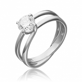 Кольцо из белого золота Platina 01-5438-00-501-1120-38 с фианитом 01-5438-00-501-1120-38 фото