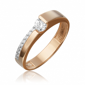 Золотое кольцо Platina 01-5450-00-401-1110 с фианитом 01-5450-00-401-1110 фото