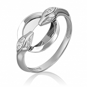 Кольцо из белого золота Platina 01-5500-00-101-1120 с бриллиантом 01-5500-00-101-1120 фото