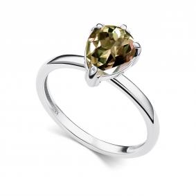 Серебряное кольцо АЛЬКОР 01-5514/00СТ-00 с султанитом 01-5514/00СТ-00 фото