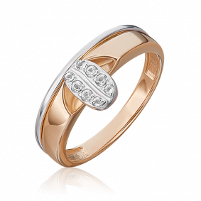 Кольцо из комбинированного золота Platina 01-5558-00-201-1111 с топазом 01-5558-00-201-1111 фото
