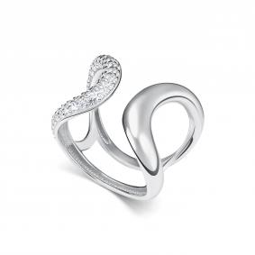 Серебряное кольцо АЛЬКОР 01-5565/00КЦ-00 с фианитом 01-5565/00КЦ-00 фото