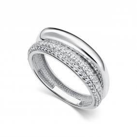 Серебряное кольцо АЛЬКОР 01-5567/00КЦ-00 с фианитом 01-5567/00КЦ-00 фото