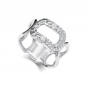 Серебряное кольцо АЛЬКОР 01-5568/00КЦ-00 с фианитом 01-5568/00КЦ-00 фото