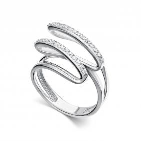 Серебряное кольцо АЛЬКОР 01-5569/00КЦ-00 с фианитом 01-5569/00КЦ-00 фото