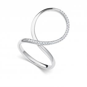 Серебряное кольцо АЛЬКОР 01-5570/00КЦ-00 с фианитом 01-5570/00КЦ-00 фото