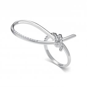 Серебряное кольцо АЛЬКОР 01-5571/00КЦ-00 с фианитом 01-5571/00КЦ-00 фото