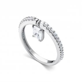 Серебряное кольцо АЛЬКОР 01-5619/00КЦ-00 с фианитом 01-5619/00КЦ-00 фото