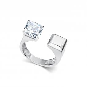 Серебряное кольцо АЛЬКОР 01-5628/00КЦ-00 с фианитом 01-5628/00КЦ-00 фото