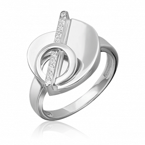 Серебряное кольцо Platina 01-5634-00-401-0200 с фианитом 01-5634-00-401-0200 фото