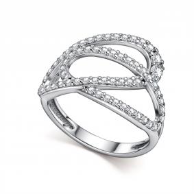 Серебряное кольцо АЛЬКОР 01-5634/00КЦ-00 с фианитом 01-5634/00КЦ-00 фото