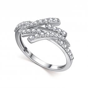 Серебряное кольцо АЛЬКОР 01-5636/00КЦ-00 с фианитом 01-5636/00КЦ-00 фото
