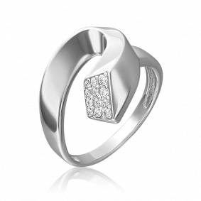 Серебряное кольцо Platina 01-5645-00-401-0200 с фианитом 01-5645-00-401-0200 фото