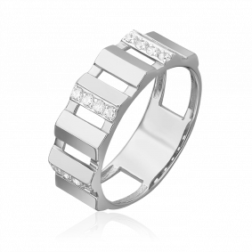 Кольцо из белого золота Platina 01-5665-00-401-1120 с фианитом 01-5665-00-401-1120 фото