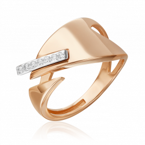 Кольцо из комбинированного золота Platina 01-5666-00-401-1111 с фианитом 01-5666-00-401-1111 фото