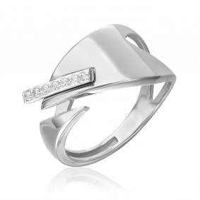 Кольцо из белого золота Platina 01-5666-00-401-1120 с фианитом 01-5666-00-401-1120 фото