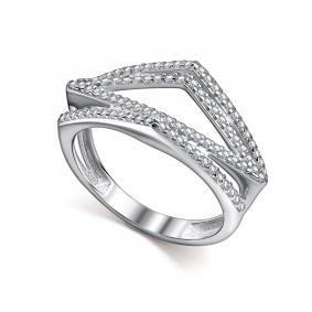 Серебряное кольцо АЛЬКОР 01-5677/00КЦ-00 с фианитом 01-5677/00КЦ-00 фото