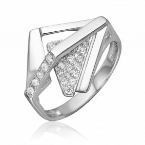 Серебряное кольцо Platina 01-5694-00-401-0200 с фианитом 01-5694-00-401-0200 фото