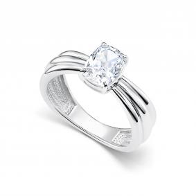 Серебряное кольцо АЛЬКОР с бриллианитом 01-5721/00БТ-00 01-5721/00БТ-00 фото