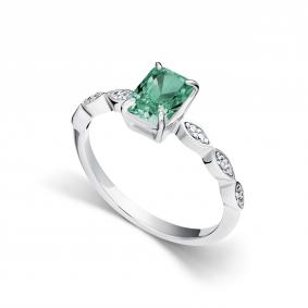 Серебряное кольцо АЛЬКОР с бриллианитом и фианитом 01-5724/0БТ4-00 01-5724/0БТ4-00 фото