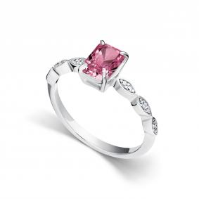 Серебряное кольцо АЛЬКОР 01-5724/БТ51-00 с фианитом 01-5724/БТ51-00 фото