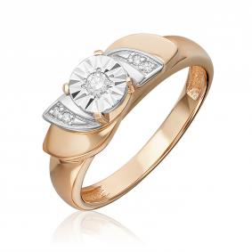 Кольцо из комбинированного золота Platina 01-5736-00-101-1111 с бриллиантом 01-5736-00-101-1111 фото