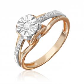 Кольцо из комбинированного золота Platina 01-5751-00-101-1111 с бриллиантом 01-5751-00-101-1111 фото