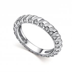 Серебряное кольцо АЛЬКОР 01-5752/00КЦ-00 с фианитом 01-5752/00КЦ-00 фото