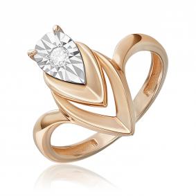 Кольцо из комбинированного золота Platina 01-5753-00-101-1111 с бриллиантом 01-5753-00-101-1111 фото