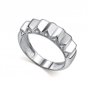 Серебряное кольцо АЛЬКОР 01-5758/00КЦ-00 с фианитом 01-5758/00КЦ-00 фото