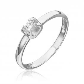 Кольцо из белого золота Platina 01-5795-00-101-1120 с бриллиантом 01-5795-00-101-1120 фото