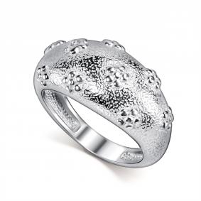 Серебряное кольцо АЛЬКОР 01-5866/000Б-00 с бриллиантом 01-5866/000Б-00 фото