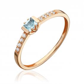 Золотое кольцо Platina 01-5988-00-207-1110 с топазом и фианитом 01-5988-00-207-1110 фото