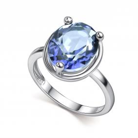 Серебряное кольцо АЛЬКОР 01-5996/0СГХ-00 с горным хрусталём 01-5996/0СГХ-00 фото