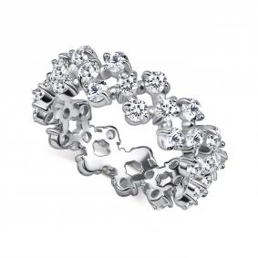 Серебряное кольцо АЛЬКОР 01-6118/00КЦ-00 с фианитом 01-6118/00КЦ-00 фото