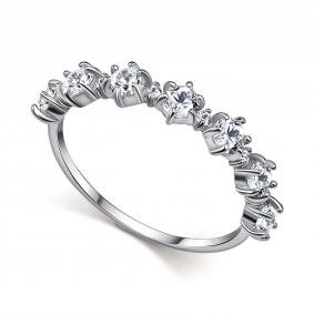 Серебряное кольцо АЛЬКОР 01-6121/00КЦ-00 с фианитом 01-6121/00КЦ-00 фото