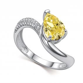 Серебряное кольцо АЛЬКОР 01-6176/0БТ6-00 с фианитом 01-6176/0БТ6-00 фото