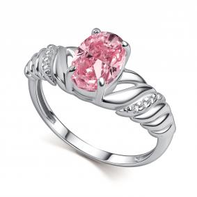 Серебряное кольцо АЛЬКОР 01-6177/0БТ5-00 с фианитом 01-6177/0БТ5-00 фото