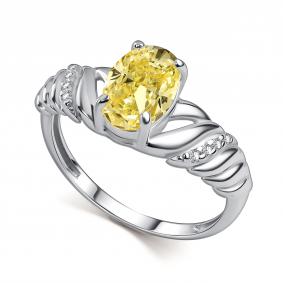 Серебряное кольцо АЛЬКОР 01-6177/0БТ6-00 с фианитом 01-6177/0БТ6-00 фото