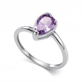 Серебряное кольцо АЛЬКОР с бриллианитом 01-6178/БТ30-00 01-6178/БТ30-00 фото
