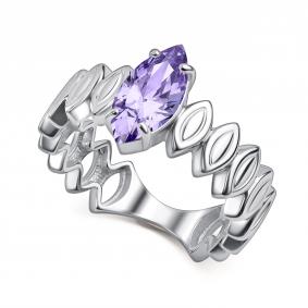 Серебряное кольцо АЛЬКОР с бриллианитом 01-6181/БТ30-00 01-6181/БТ30-00 фото