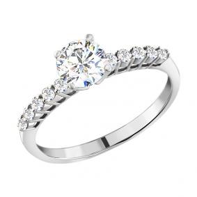 Кольцо из белого золота SOKOLOV 012953-3 с фианитом 012953-3 фото