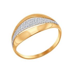 Золотое кольцо SOKOLOV 016654 с фианитом 016654 фото