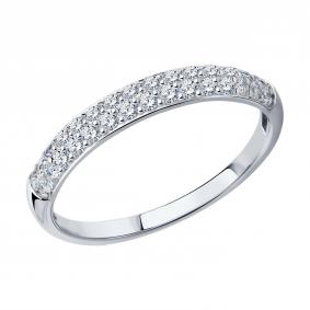 Кольцо из белого золота SOKOLOV 017149-3 с фианитом 017149-3 фото