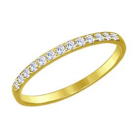 Кольцо из лимонного золота SOKOLOV 017159-2 с фианитом 017159-2 фото