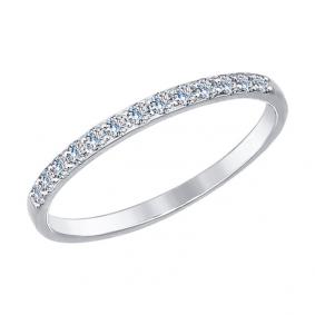 Кольцо из белого золота SOKOLOV 017159-3 с фианитом 017159-3 фото