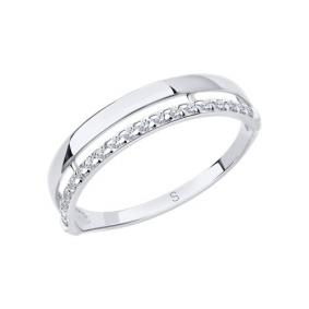 Золотое кольцо SOKOLOV 017185-3 с фианитом 017185-3 фото